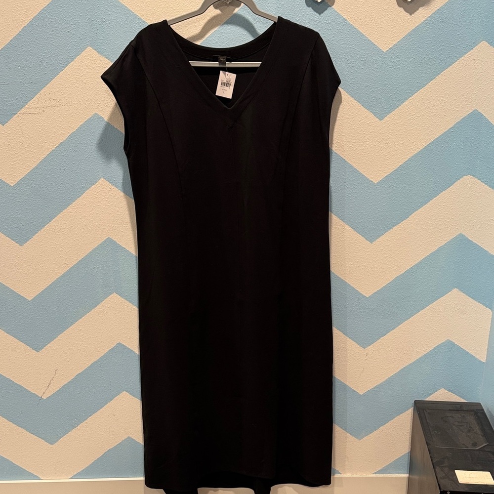 J. Jill Classic Black Midi Dress